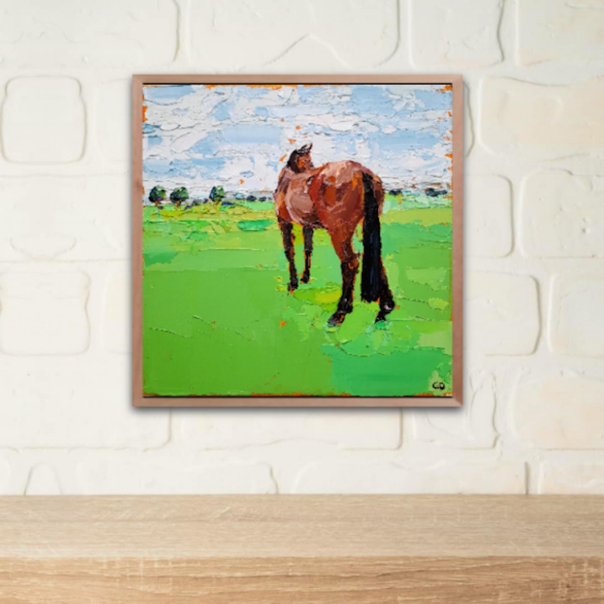 Georgie Dowling, Gazing Horse, Horse Painting, Original Painting, Affordable Art 6
