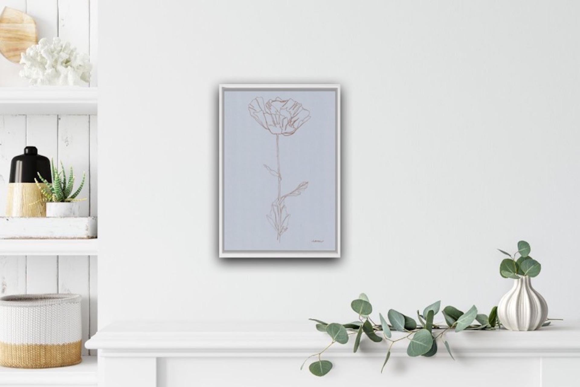 Ellen Williams, Poppy V Original Drawing, Floral Art, Minimalist Darwing 3