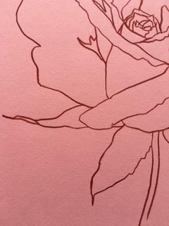 Ellen Williams, Rose VIII, Original drawing, Affordable Art, Minimalist Art