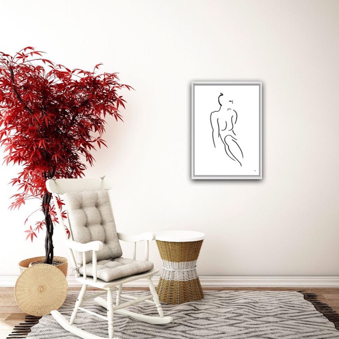 David Jones, 17H, Dibujo Minimalista Original, Arte Figurativo, Arte Online en venta 1
