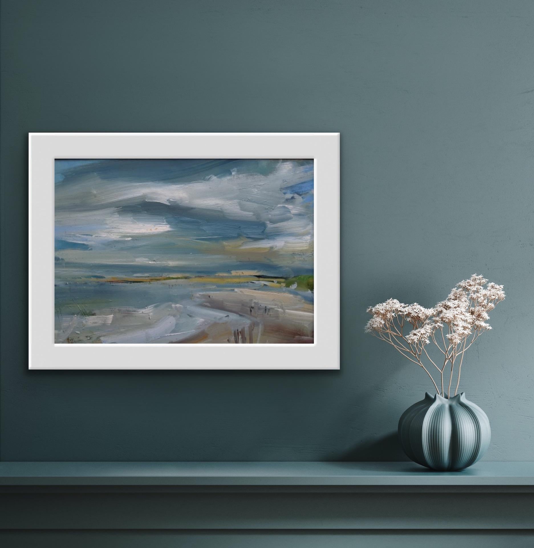 Stephen Kinder, Ebbing Tide, Meereslandschaftskunst, Originalgemälde, Erschwingliche Kunst im Angebot 5