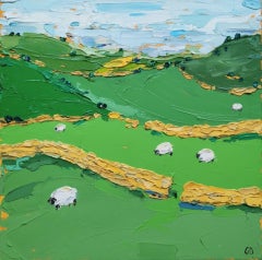 Georgie Dowling, Through the Hills, Landscape Art, Original Painting