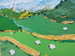 Georgie Dowling, Through the Hills, Landscape Art, Original Painting