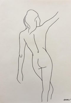 Ellen Williams, Nude IV, Original Nude Figurative Drawing, Contemporary Art