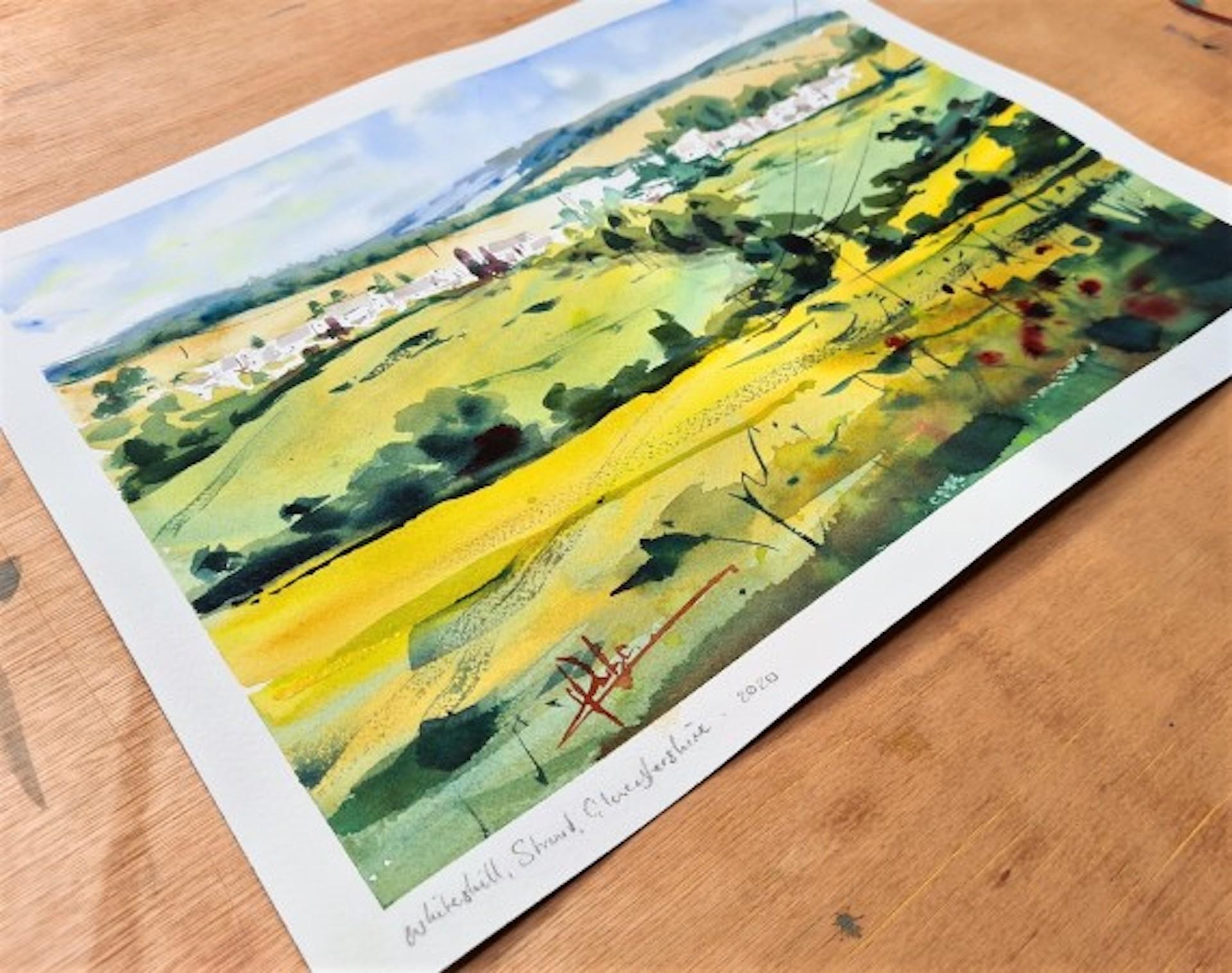 Whiteshill, Stroud, Gloucestershire, Max Panks, Original Watercolour Landscape For Sale 3
