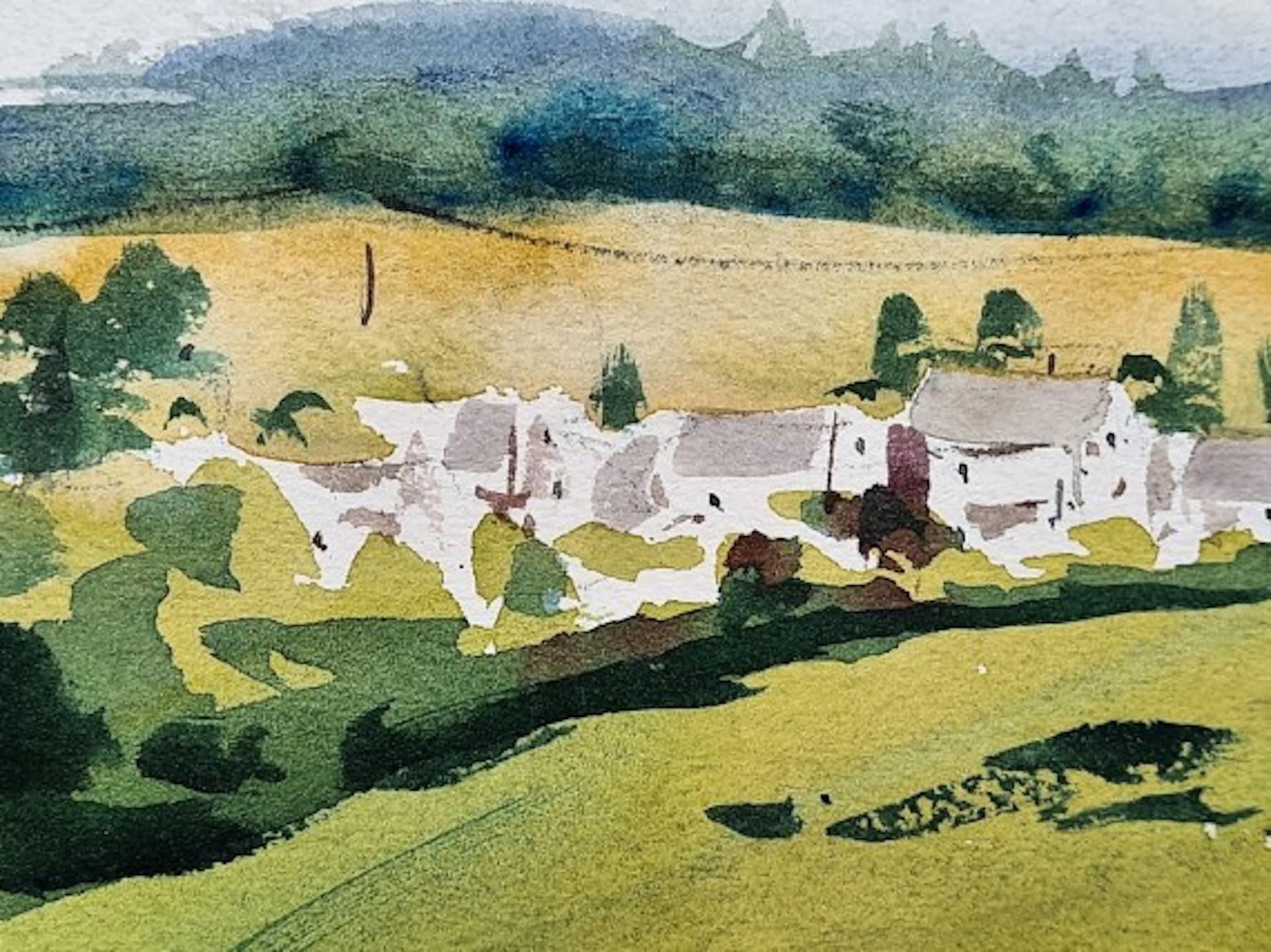 Whiteshill, Stroud, Gloucestershire, Max Panks, Original Watercolour Landscape For Sale 1