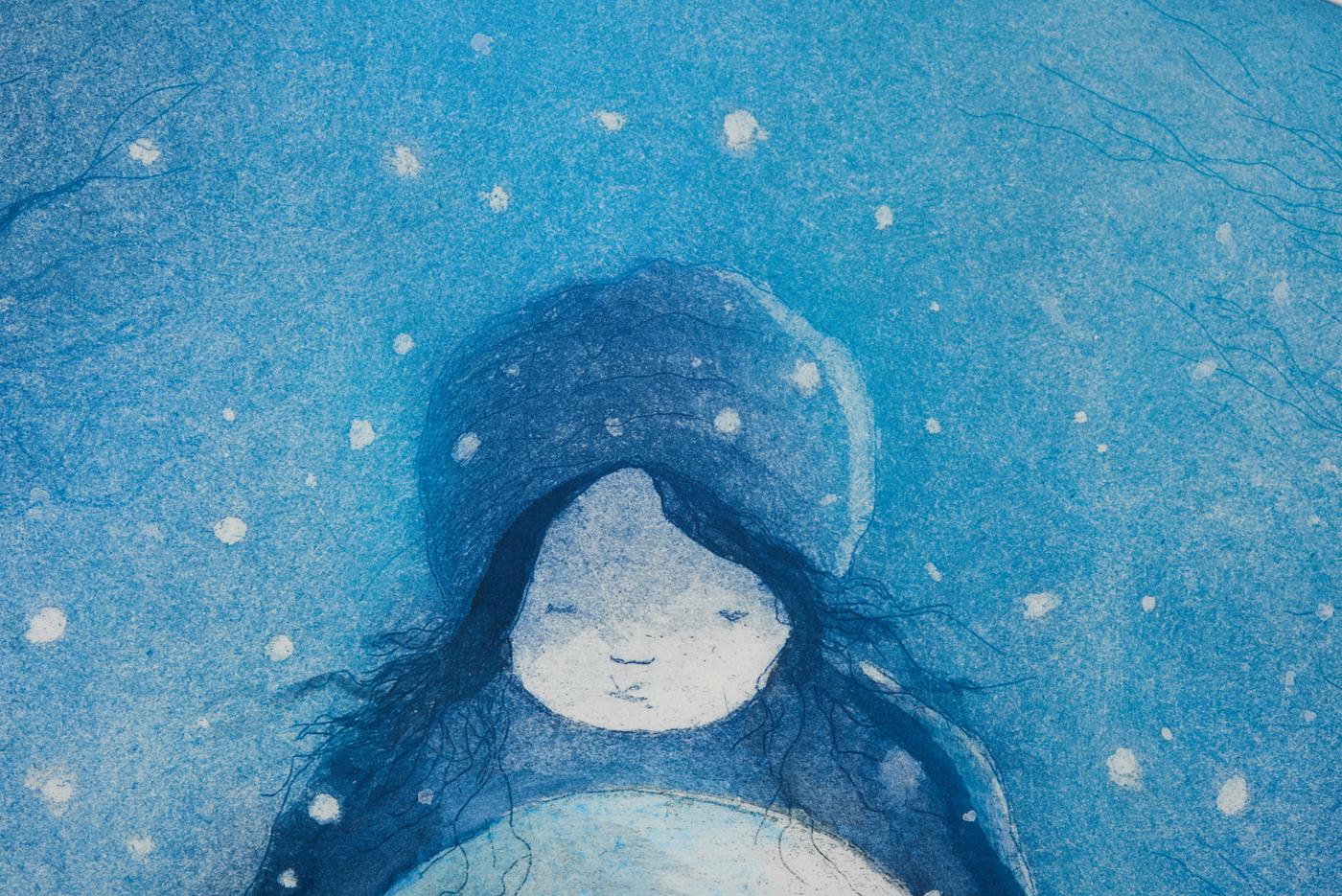 Snow Globe, limited edition print,  - Art by Rebecca Denton