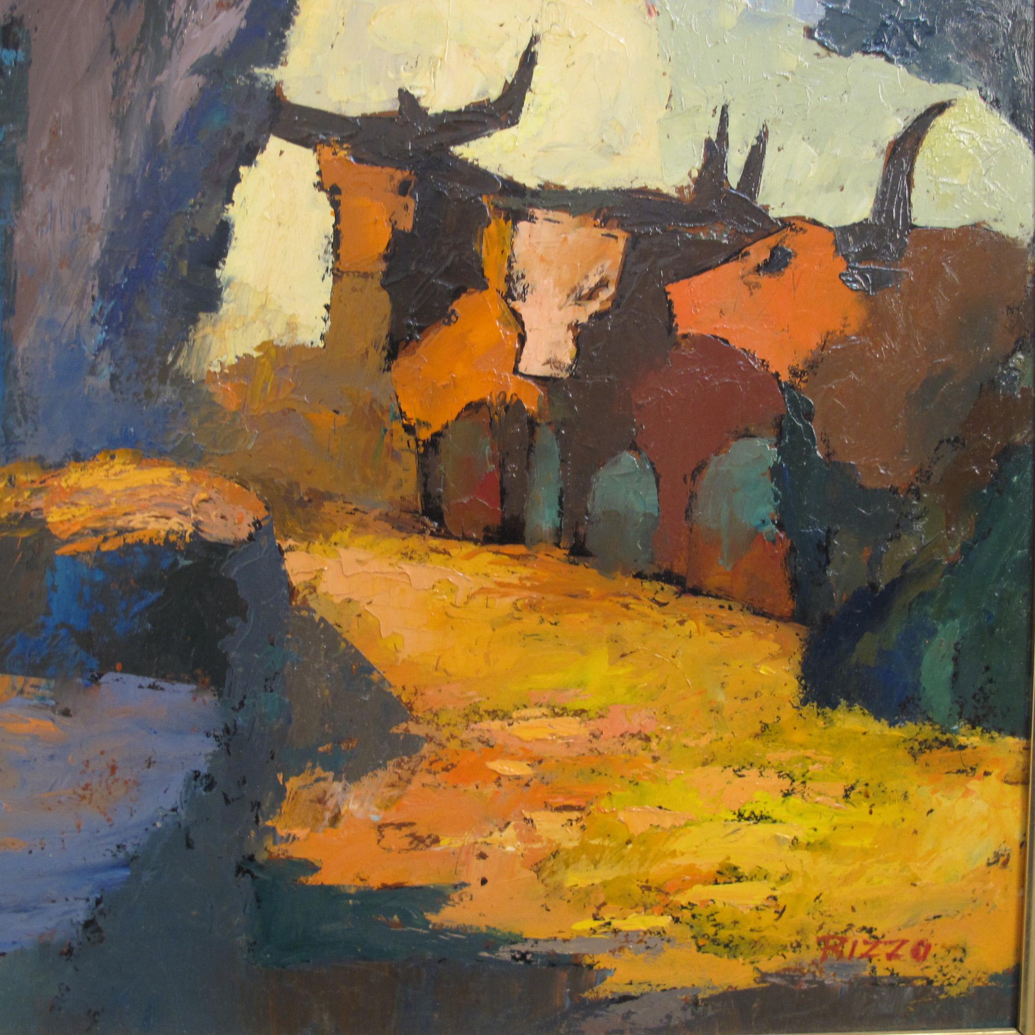 Abstract Western Landscape Painting by California Artist Anthony Rizzo For Sale 3