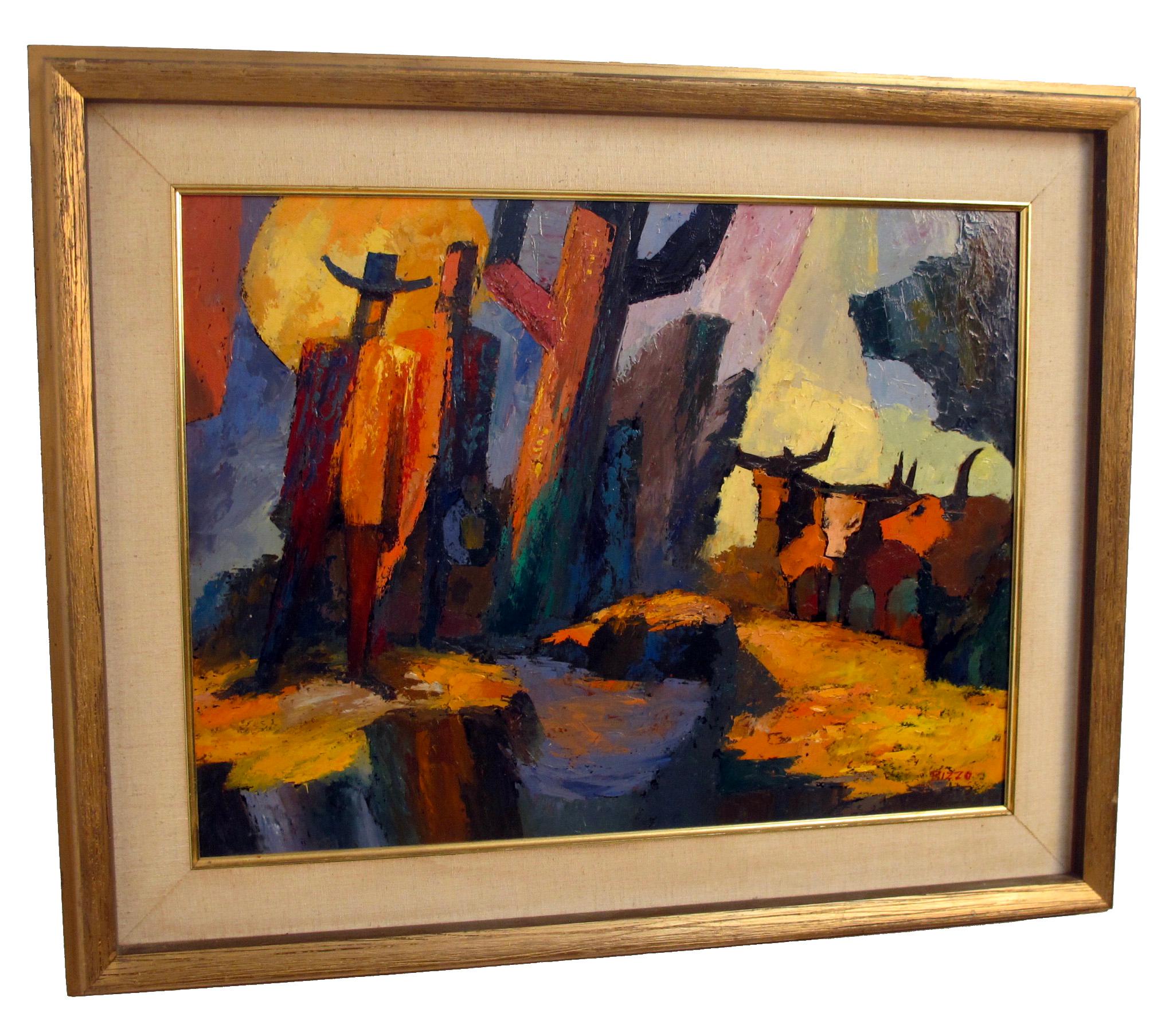 Abstract Western Landscape Painting by California Artist Anthony Rizzo For Sale 11