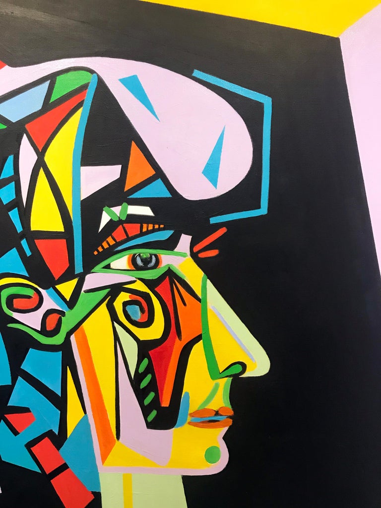 Original Cubist oil on canvas painting by ZAFI - 