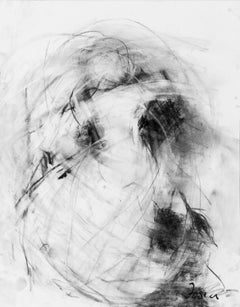 Currents II by Gail Foster 2018 Petite Framed Charcoal on Paper Figurative