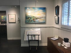 Water's Edge, Large Framed Horizontal Low Country Landscape Painting