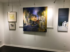 Southern Nocturne by Rick Reinert, Large Impressionist Charleston Street Scene