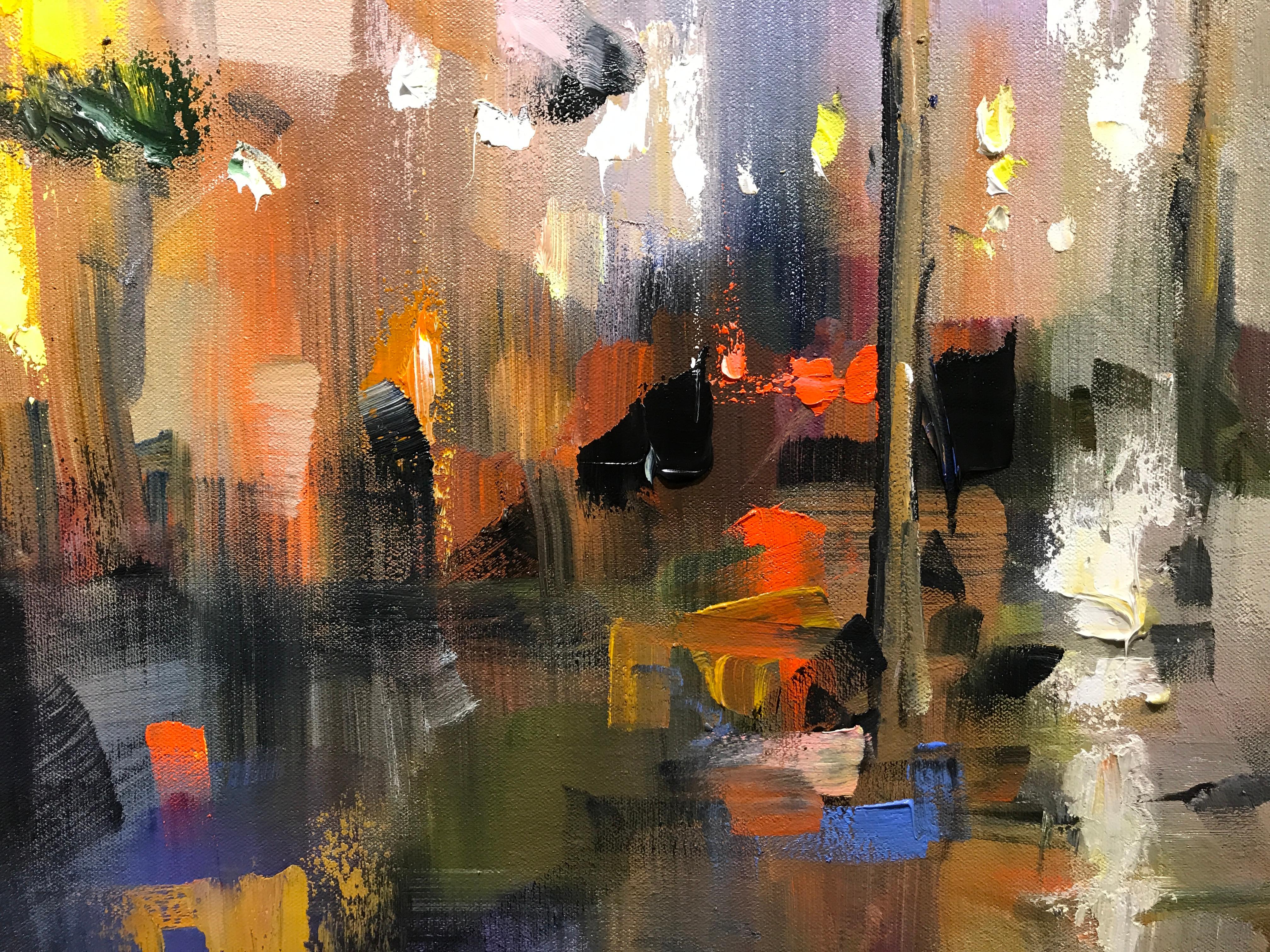 Southern Nocturne by Rick Reinert, Large Impressionist Charleston Street Scene 1