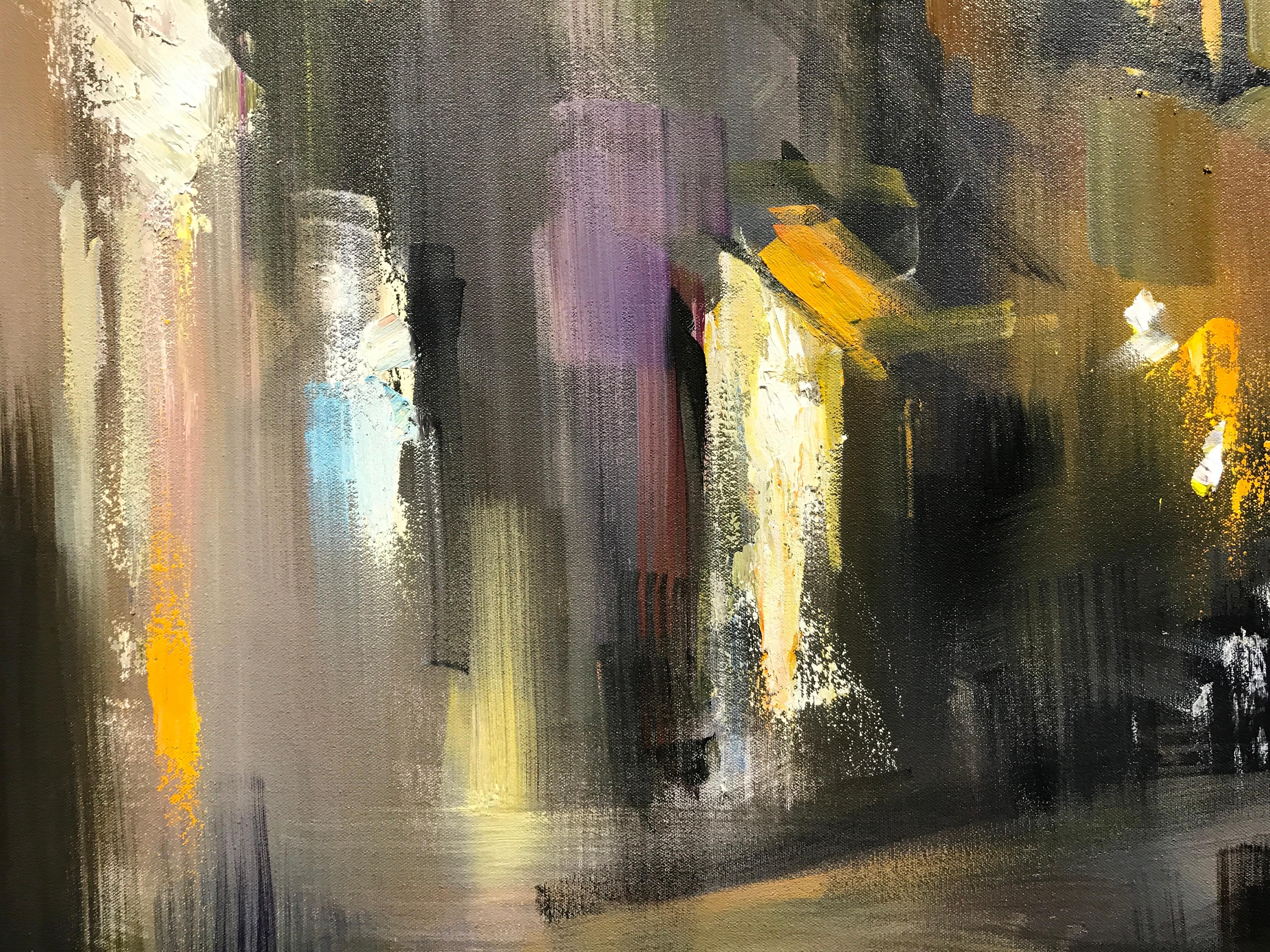 Southern Nocturne by Rick Reinert, Large Impressionist Charleston Street Scene 2