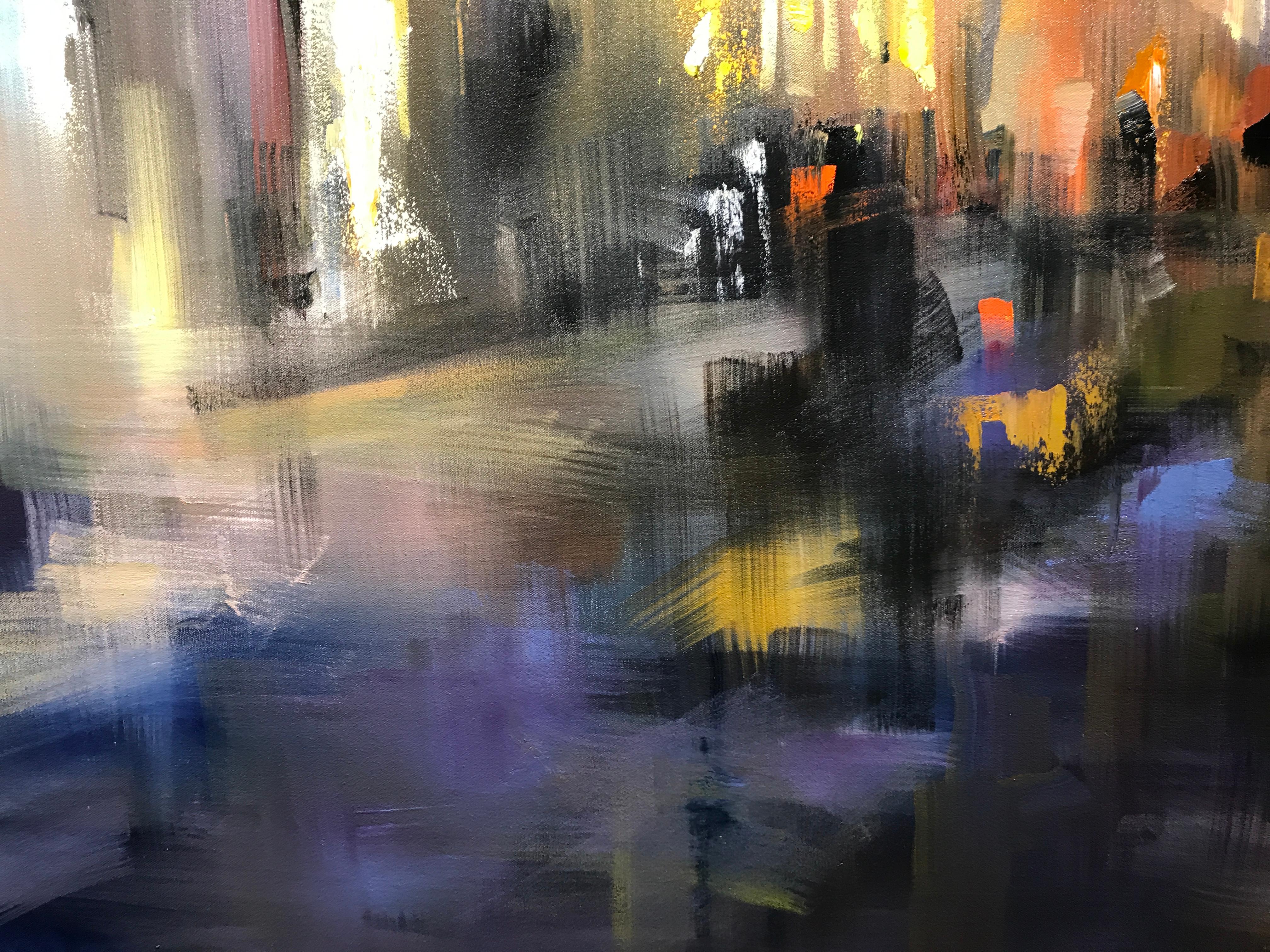 Southern Nocturne by Rick Reinert, Large Impressionist Charleston Street Scene 3