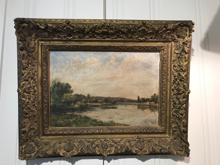 Victor Alexandre Rozier - French Framed Landscape by Victor Alexandre ...