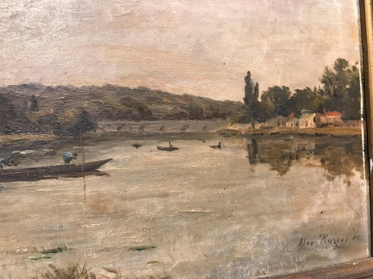 Victor Alexandre Rozier - French Framed Landscape by Victor Alexandre ...