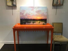 Marsh Sunset by Ignat Ignatov, Oil on Canvas Contemporary Landscape Painting