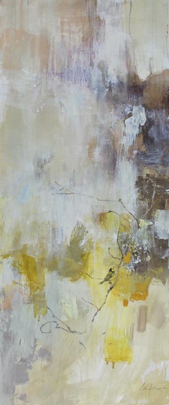 In Other Places (Hooded Warbler) by Justin Kellner, Vertical Abstract Painting