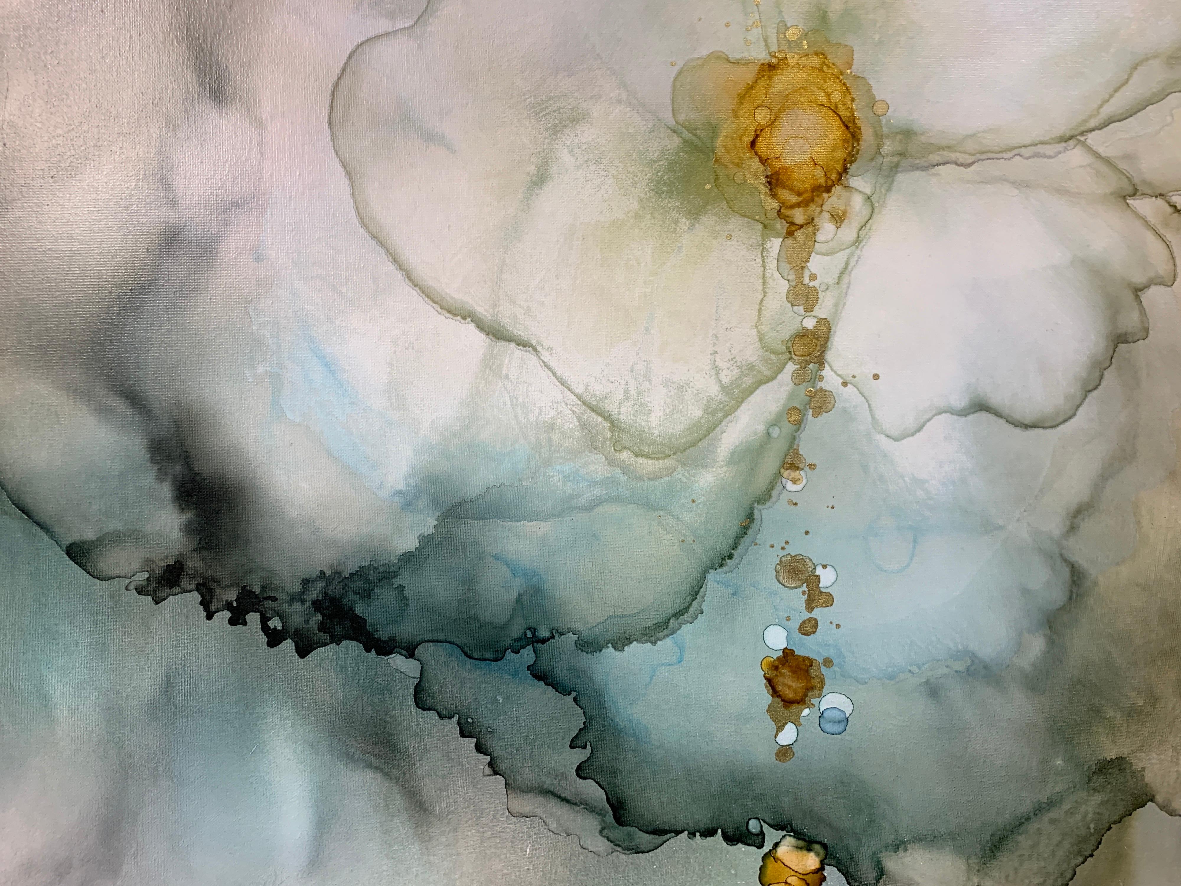 Camellia by Shirley Lewis Large Vertical Contemporary Painting 7