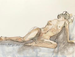 Morning Light I by Teresa Gigi Davis Petite Watercolor Nude on Paper
