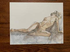 Morning Light I by Teresa Gigi Davis Petite Watercolor Nude on Paper