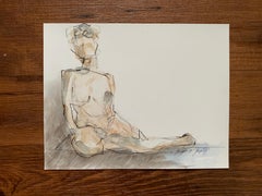 Morning Light III by Teresa Gigi Davis Petite Watercolor Nude on Paper