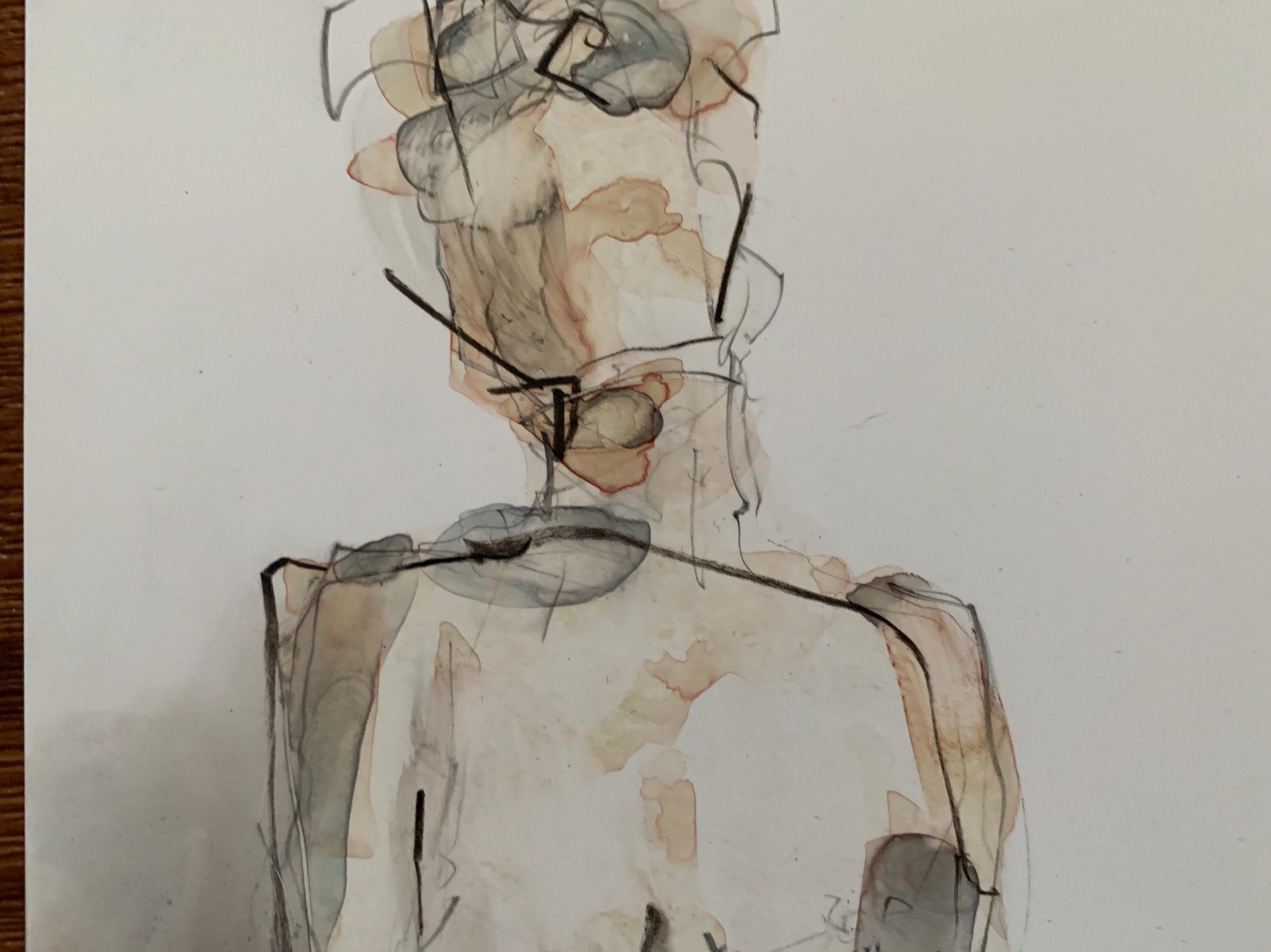Morning Light III by Teresa Gigi Davis Petite Watercolor Nude on Paper 1