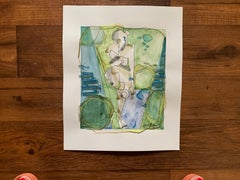 Stir Crazy I by Teresa Gigi Davis Petite Watercolor Nude on Paper