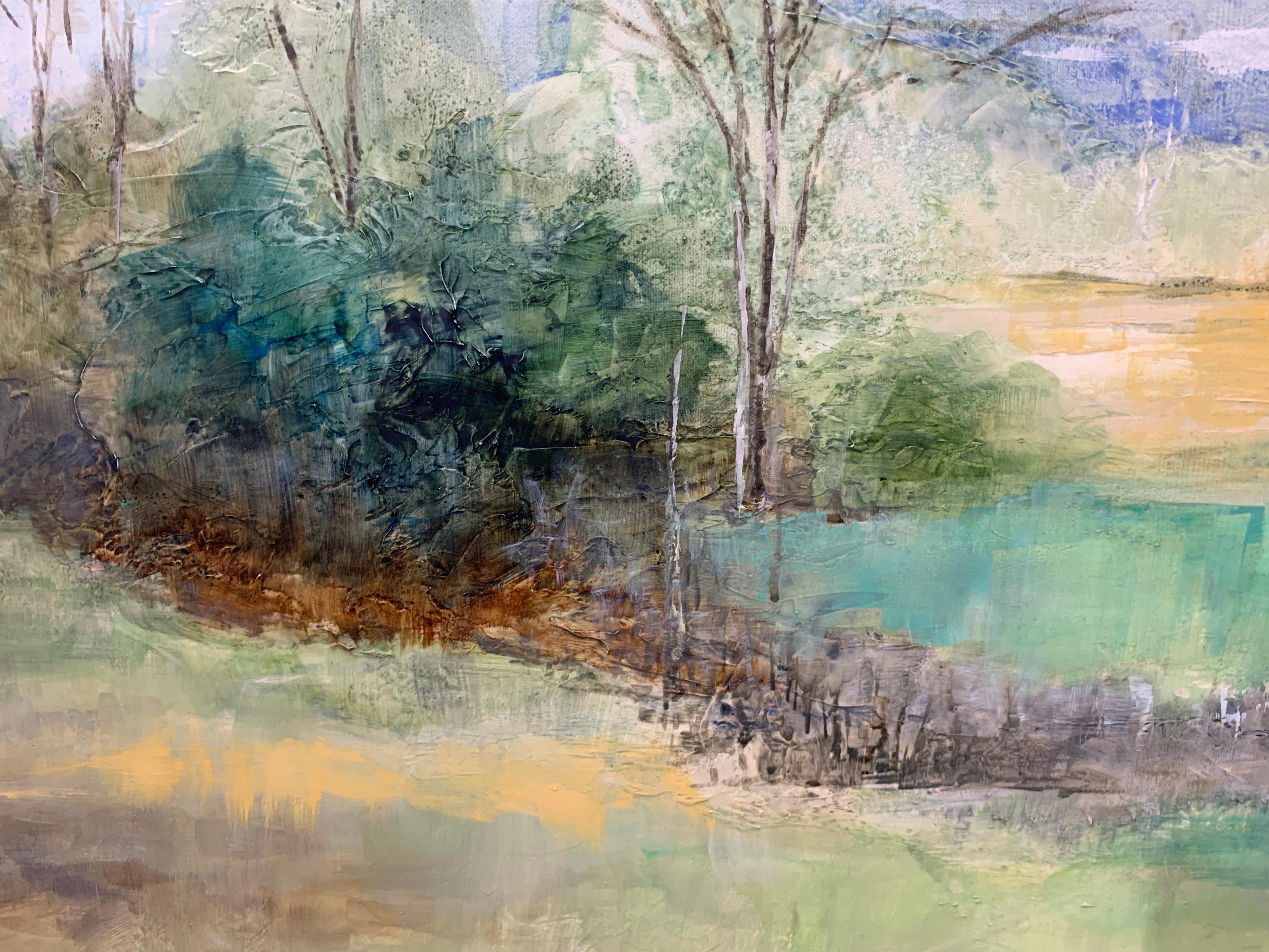 Near Memphis by J Austin Jennings Large Rectangular Framed Abstract Landscape 3
