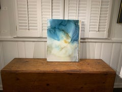 Blue Waters by Shirley Lewis Large Vertical Contemporary Painting