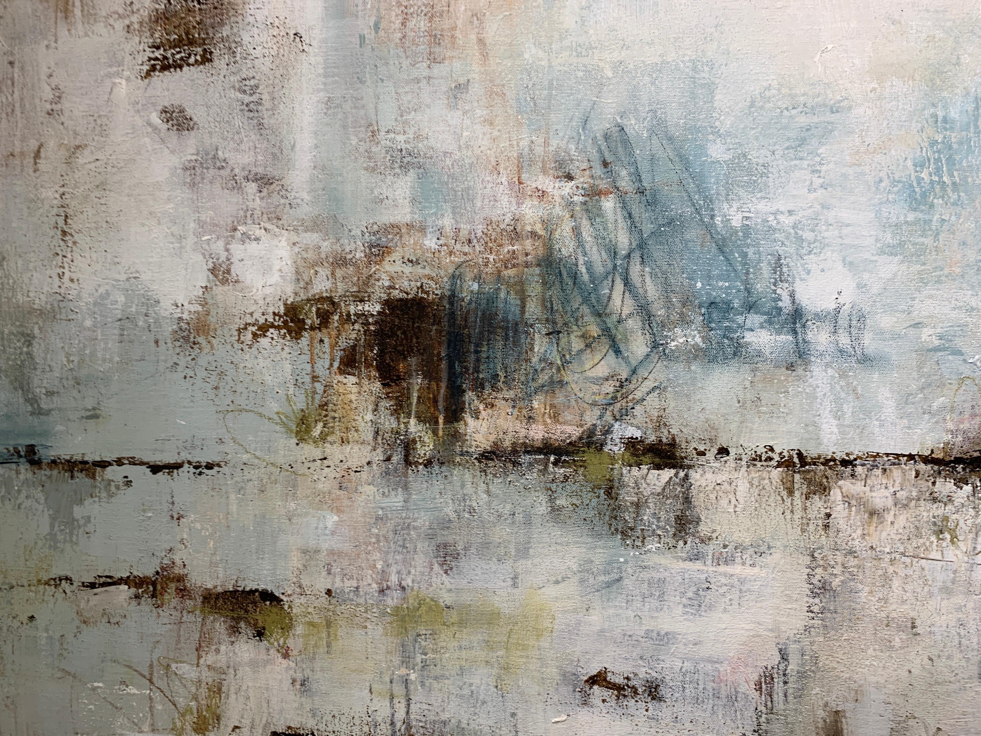 Hope on the Horizon by Lily Harrington, Square Abstract Painting on Canvas 3