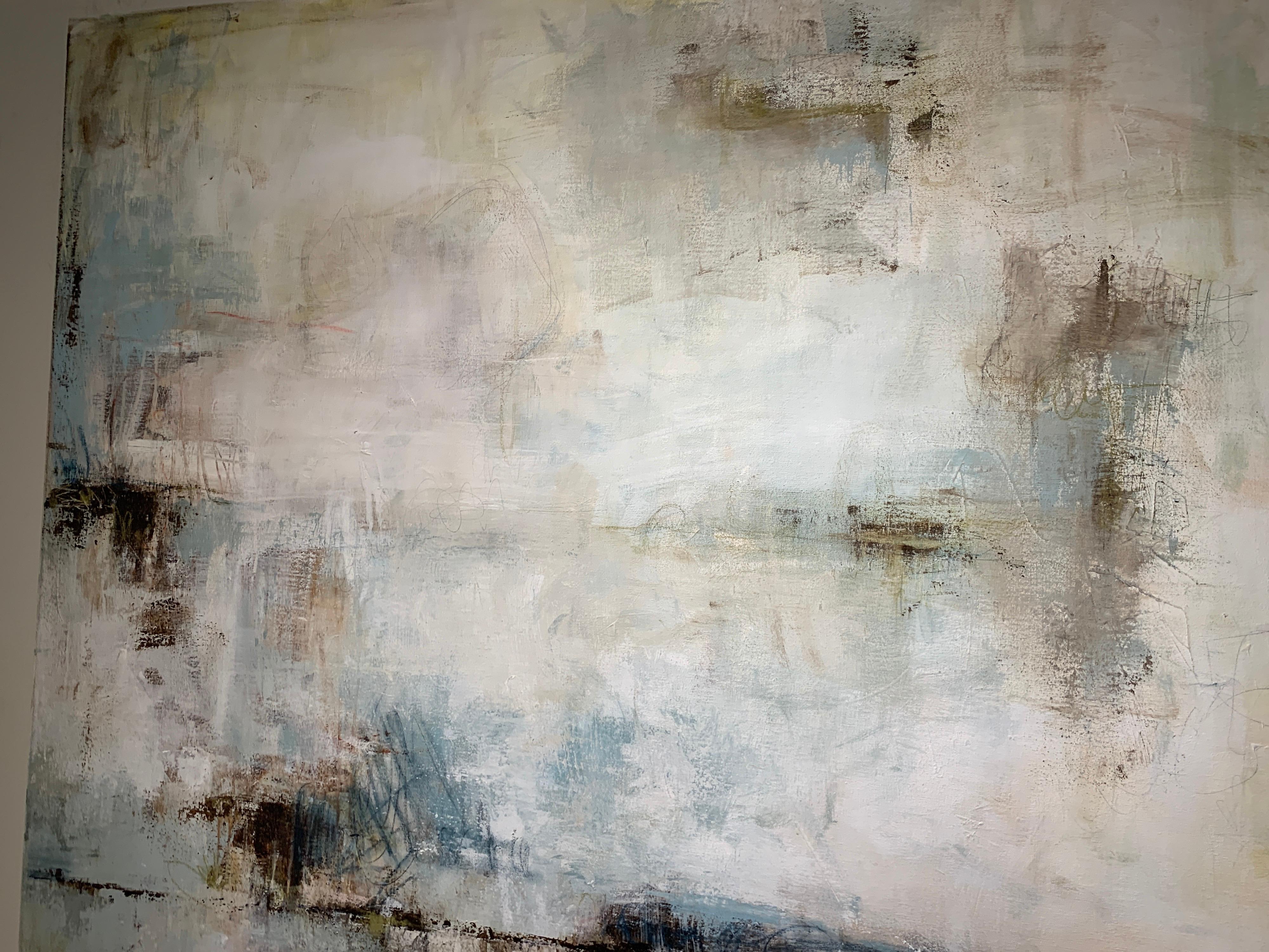 Hope on the Horizon by Lily Harrington, Square Abstract Painting on Canvas 4