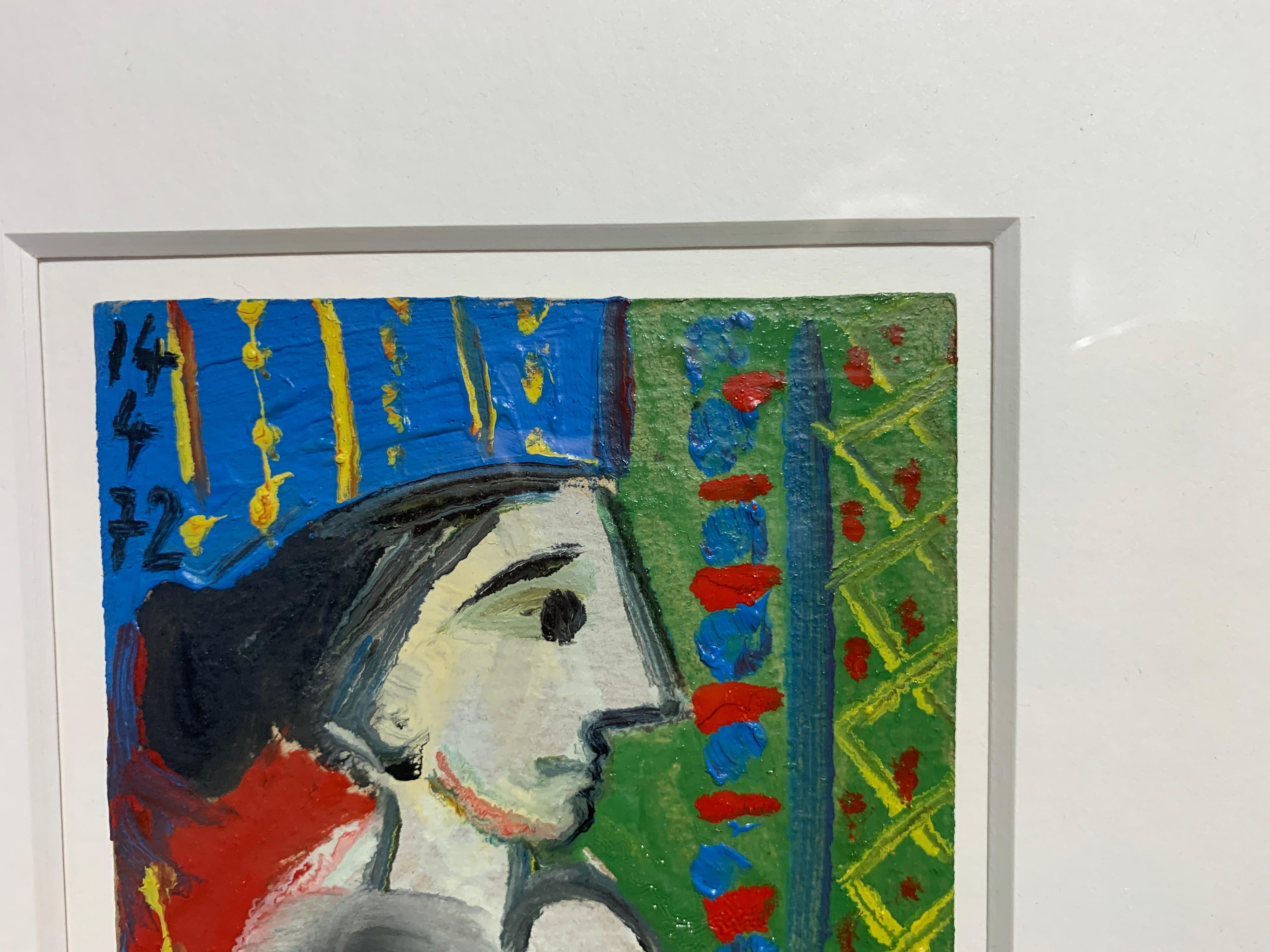 Femme Nue Assise Raymond Debieve, French Cubist Portrait on Paper 2