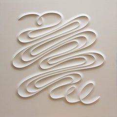 FESCOMX - curvature sculpture embossing on arches paper - white minimalist 