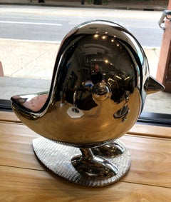 12" BIRD by Brad Oldham - whimsical, sleek contemporary polish sculpture