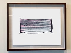 "China 2" stylish abstract acrylic and pigment on paper, elegant, contemporary