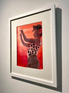 Danse figurative contemporaine : Salsa Aquarelle, encre et collage