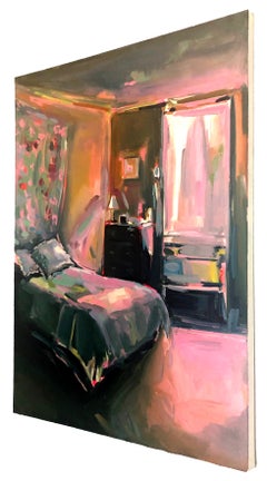 Soft Light, European contemporarystyle interior bedroom painting, Oil on canvas
