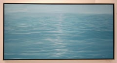Think Water - contemporary soothing  water-scape painting on canvas framed