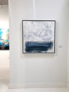 Scratch the Surface - contemporary bold abstract painting on canvas framed