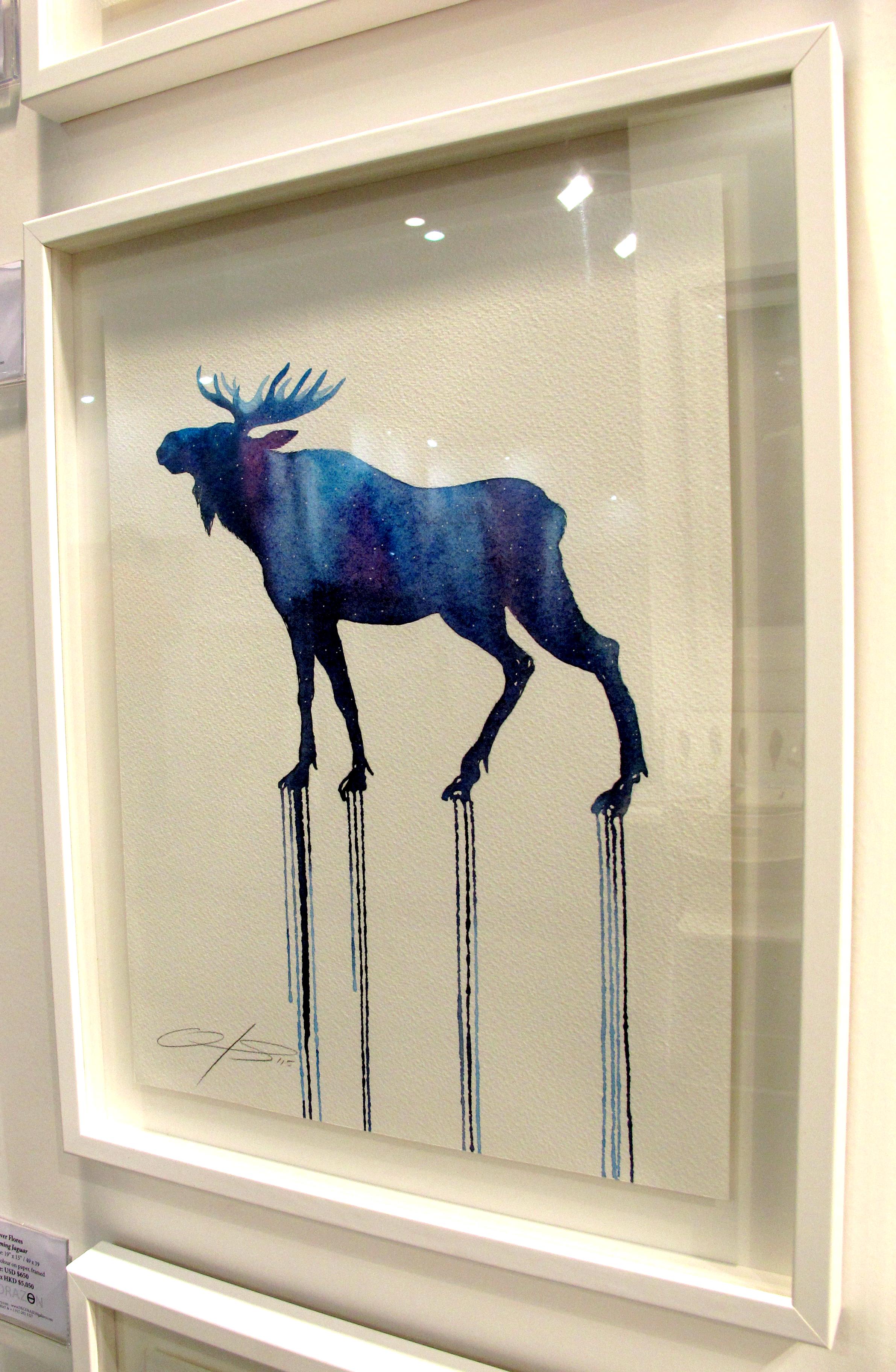moose watercolor