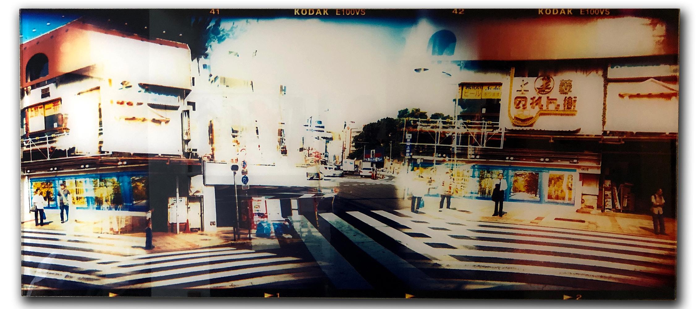 MK Semos Landscape Photograph - "Tokyo Crossing" contemporary and elegant, photography on metallic pearl paper