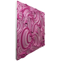 Furiosa I - textured contemporary painting, colorful, magenta strokes, abstract