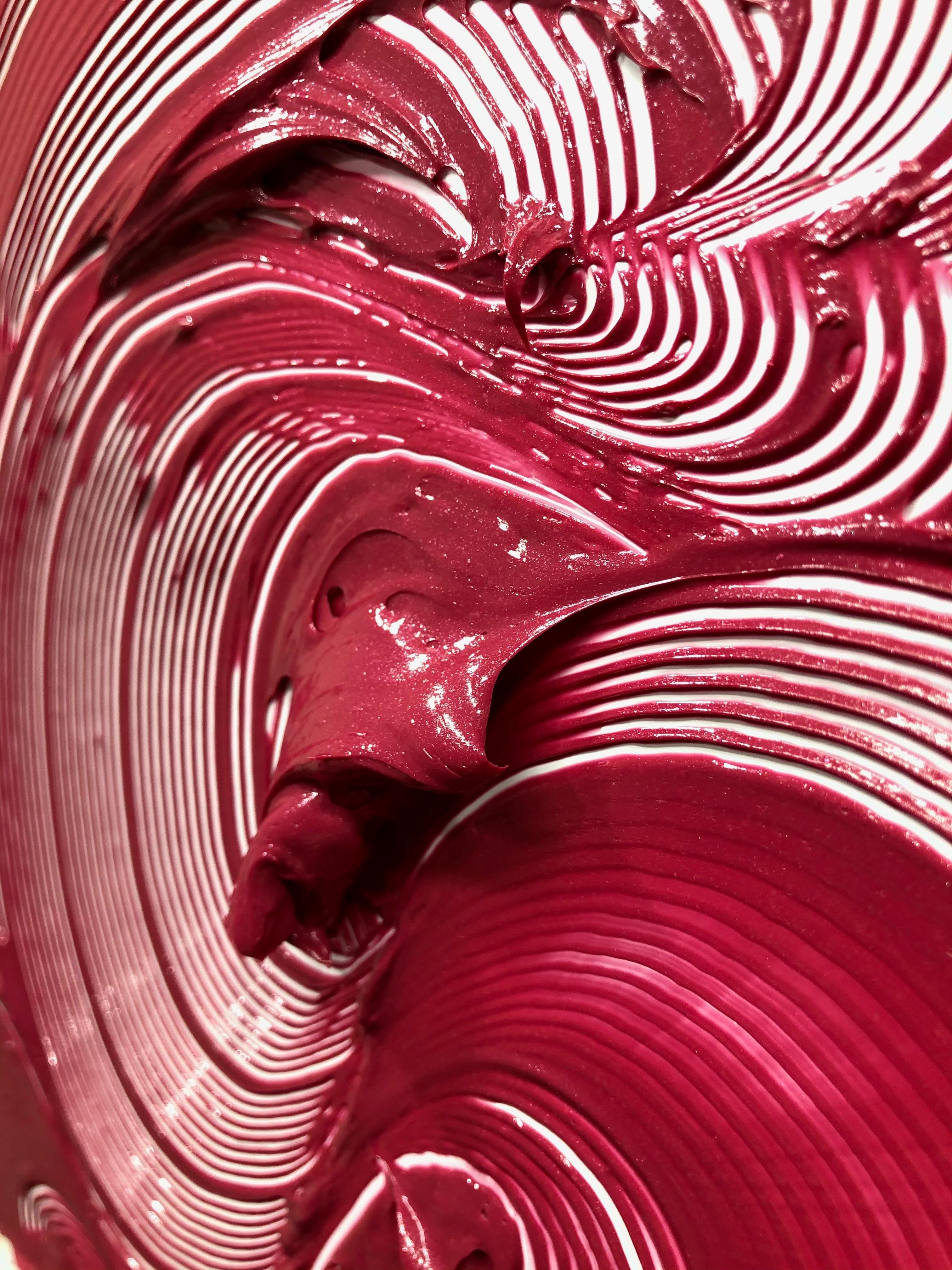 Splendid II - pittura contemporanea strutturata, pennellate di magenta, astratta - Sculpture Astratto di Tim Nikiforuk