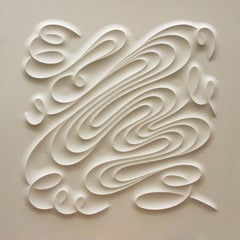 FID - curvature sculpture embossing on arches paper - white minimalist 