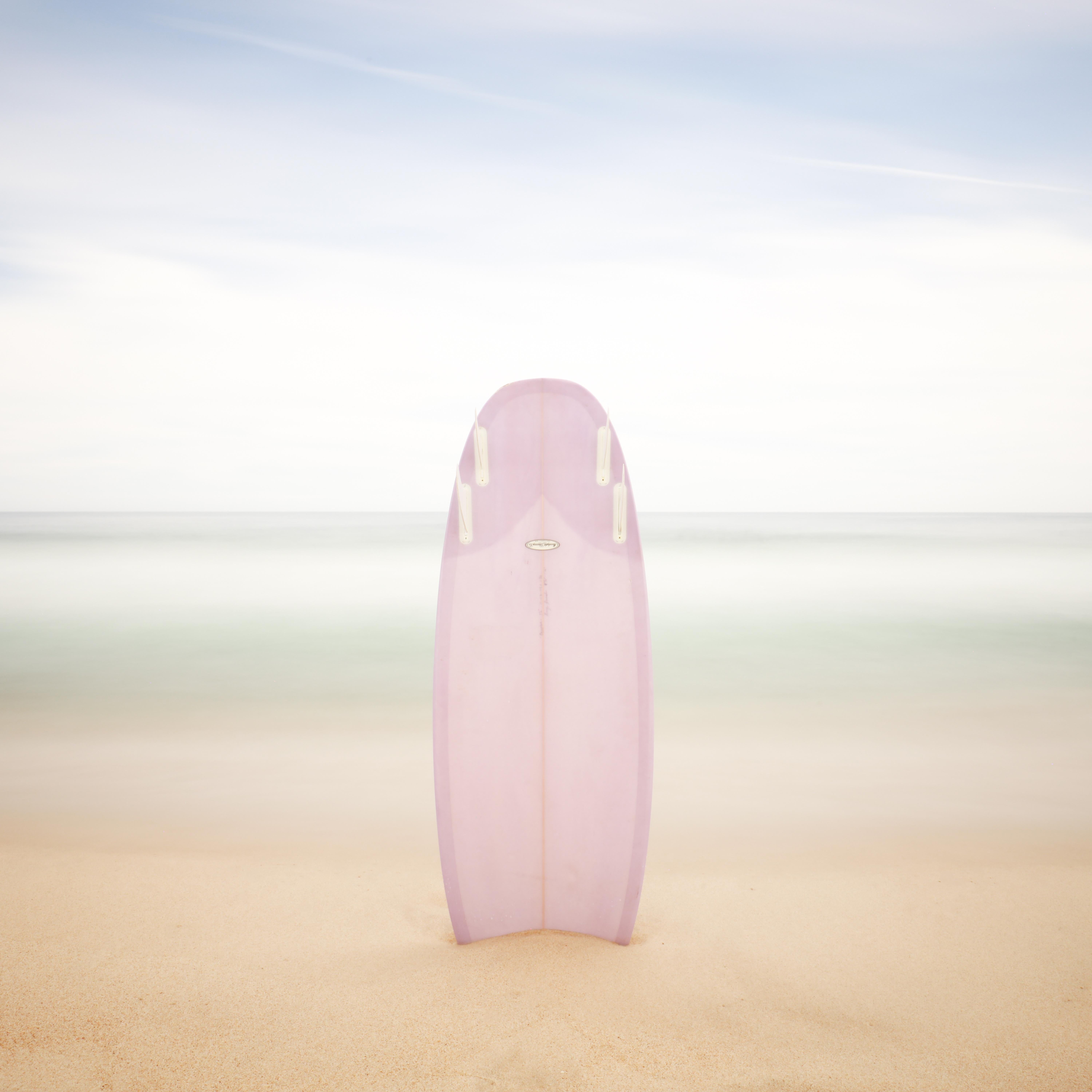 Keith Ramsdell Still-Life Photograph - Purple Surfboard at Napeague Lane - Framed - Ltd Ed of 10 - Floats in Frame