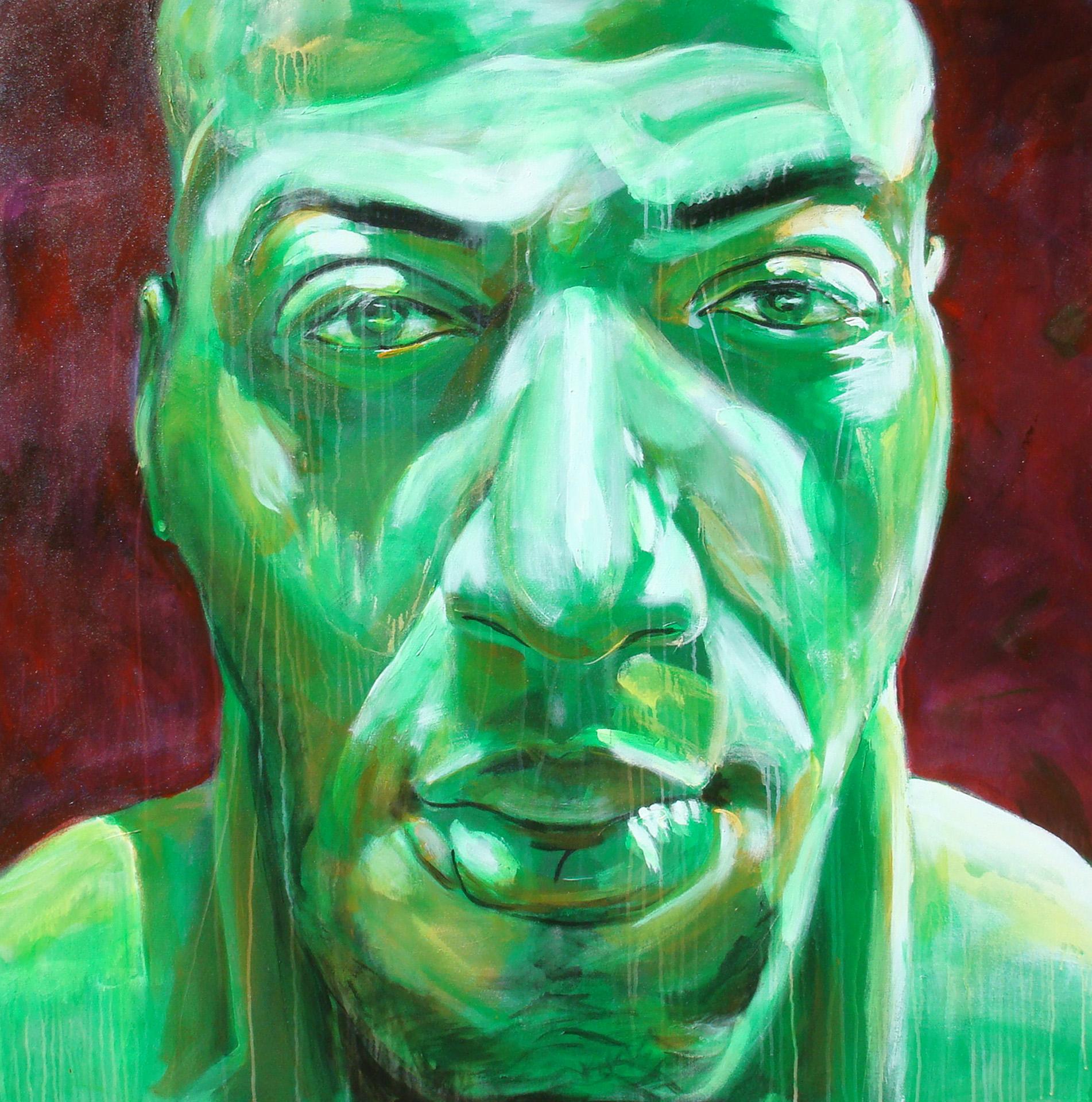 Hulkface - Mixed Media Art by Joshua Peters