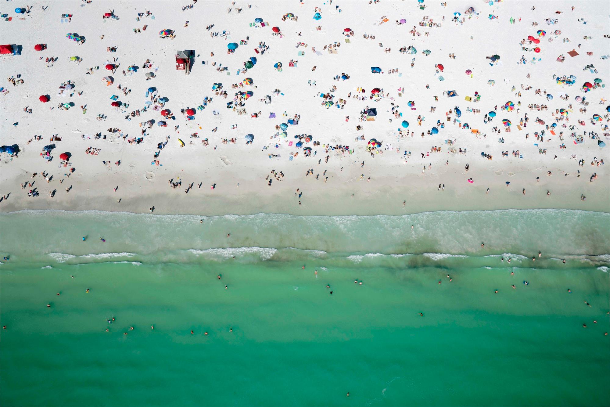 All the People - Siesta Key, Florida, Ltd Ed 7/10  - Framed - Photograph by Dinesh Boaz